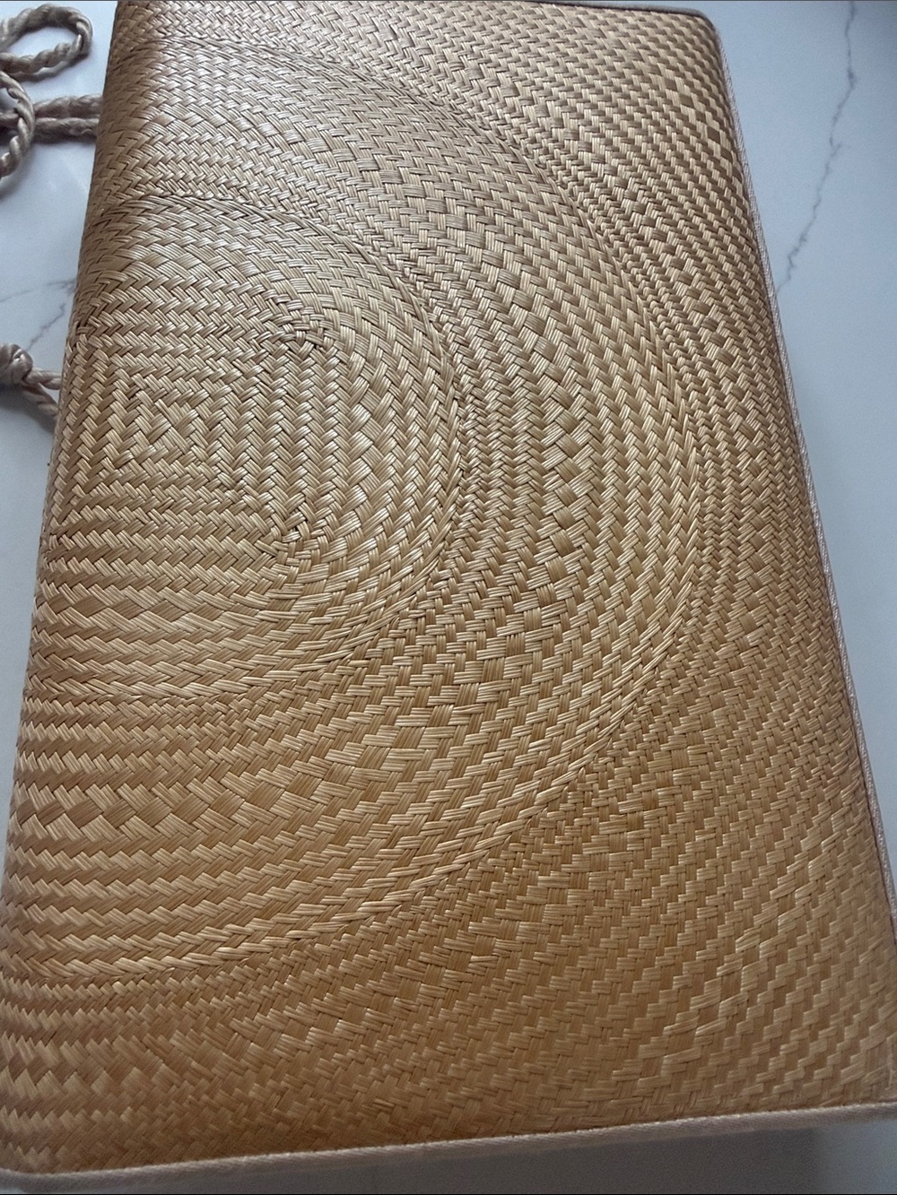 Vintage Cora Jacobs Women’s clutch with Iridescent Shell Accent natural - Picture 3 of 6